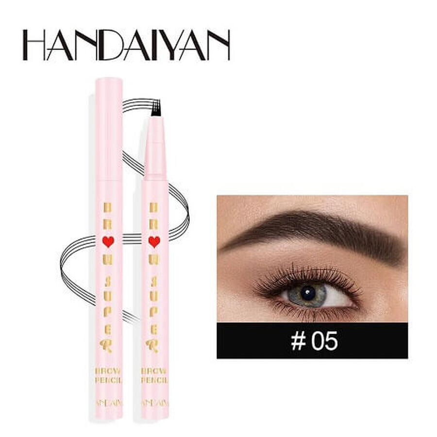 Wenkbrauwpotlood, Microblading, Handaiyan, Super Brow, 05 Cappuccino, 1.5 ml