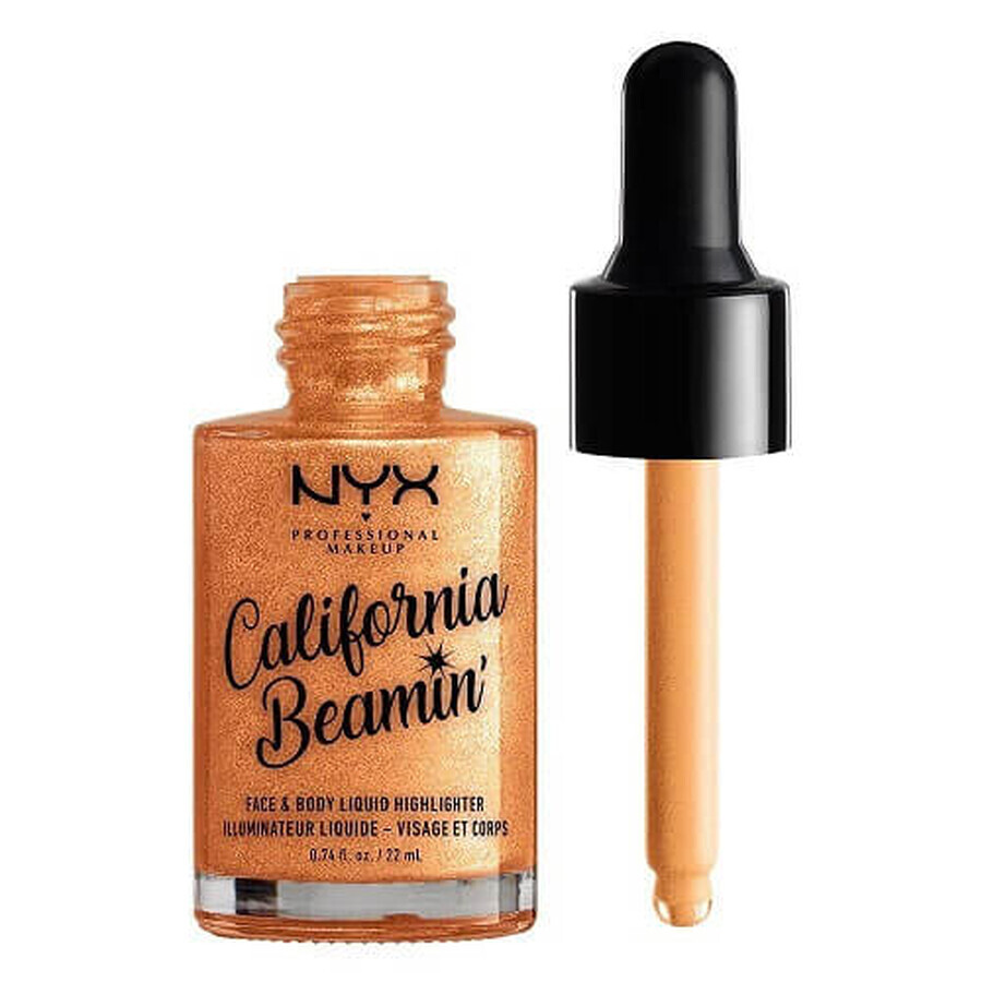 Iluminator lichid, NYX, California Beamin, 04 Golden Glow, 22 ml