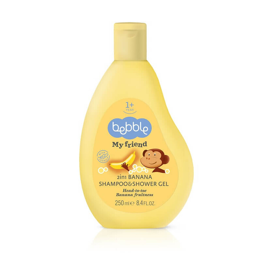 2 in 1 banana shampoo and gel, My Friend, 250ml, Bebble