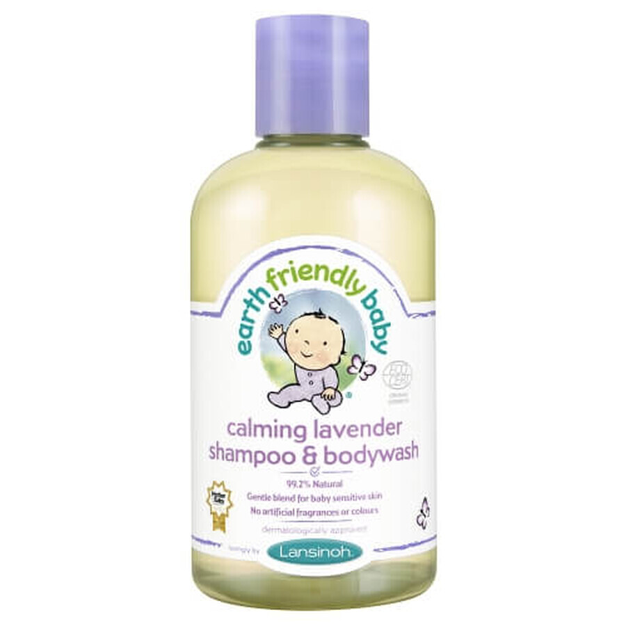 Earth Friendly Baby shampoo and shower gel with lavender, 250 ml, Lansinoh