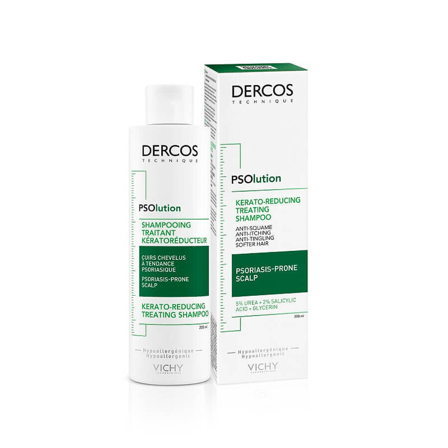 Vichy Dercos Shampooing kératoréducteur PSOlution, 200 ml