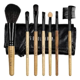 Set of 7 Fraulein Germany make-up brushes + storage case