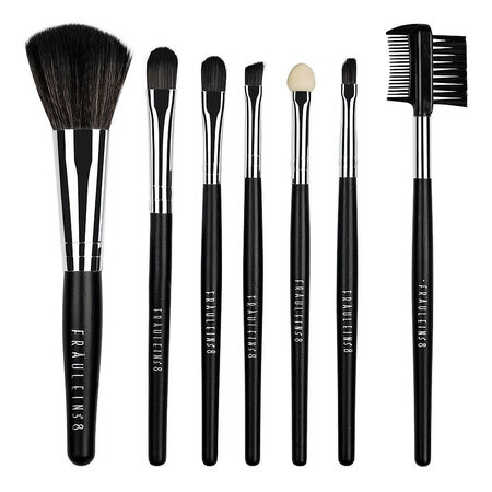 Set di 7 pennelli da trucco Fraulein Black