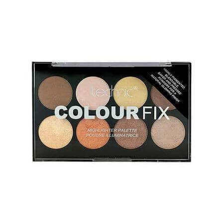 Paleta 8 pudre iluminatoare Technic Colour Fix Highlighter Palette