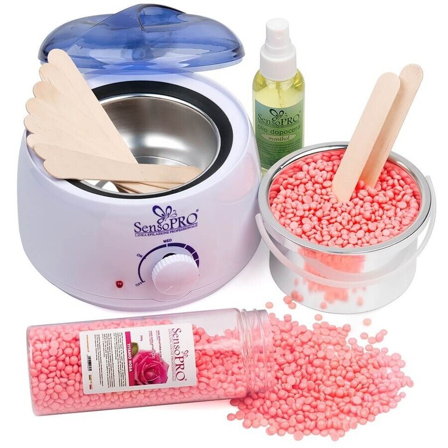 SensoPRO hair removal kit with traditional wax rose granules