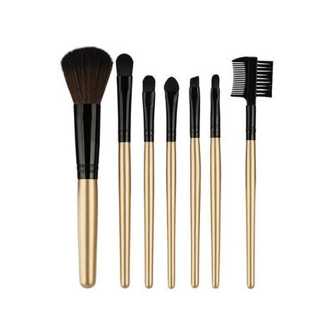 Set van 7 Fraulein38 gouden make-up kwasten