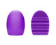 Brush Egg - Siliconen accessoire voor het reinigen van make-up kwasten, kleur paars