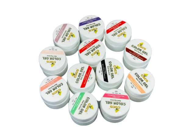 Set van 12 gekleurde UV-gels Coco More Professional