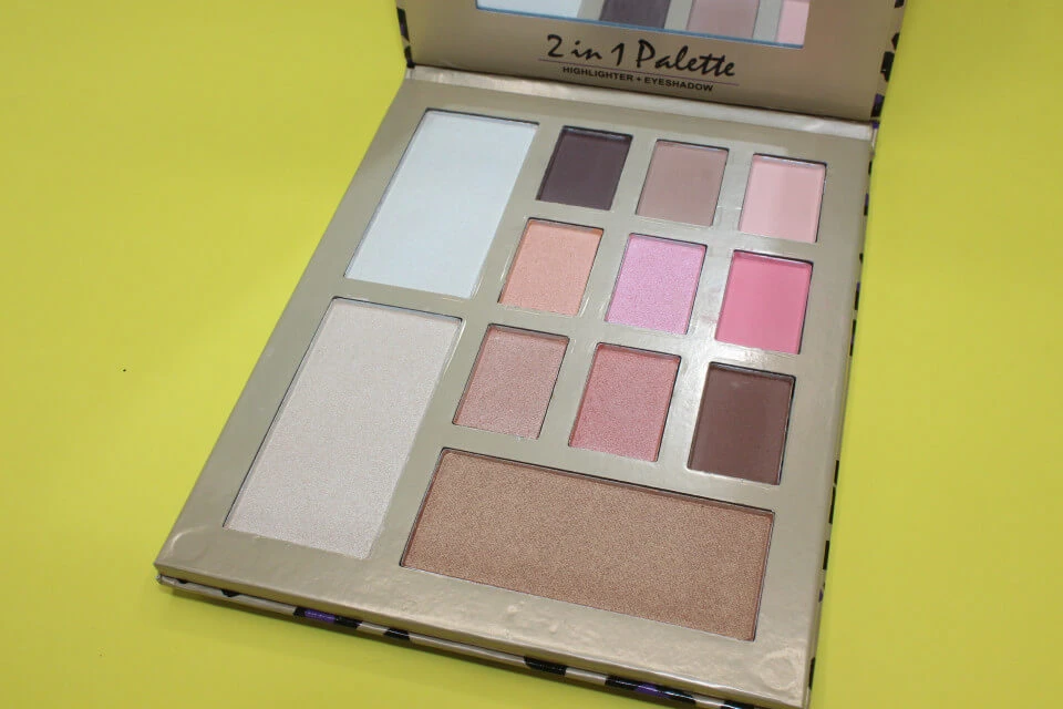Oogschaduwpalette, Kiss Beauty, 2 in 1, Oogschaduw en Highlighter, 1