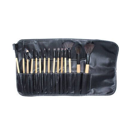 Set of 15 makeup brushes, Fraulein, Black