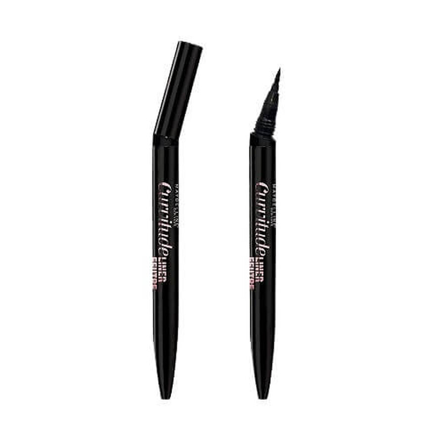 Eyeliner, Maybelline, Curvitude Eyeliner Feutre, Zwart