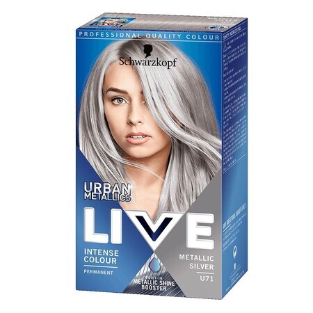 Schwarzkopf Live Urban Colore a cera metallizzato U71 Argento metallizzato