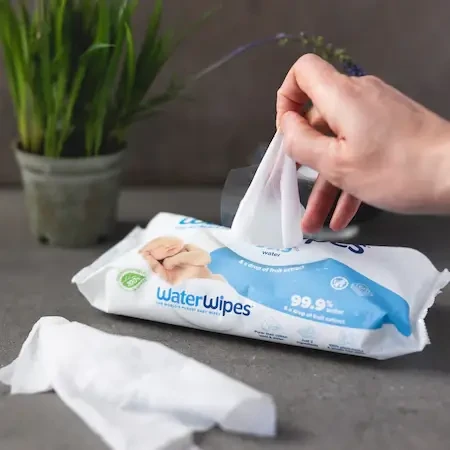 Biodegradable wet wipes for babies, 9 x 60 pieces, WaterWipes