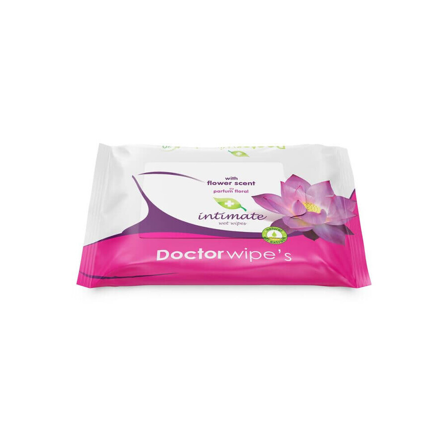 Feuchttücher mit Blumenduft für den Intimbereich, 20 Stück, Doctor Wipe's