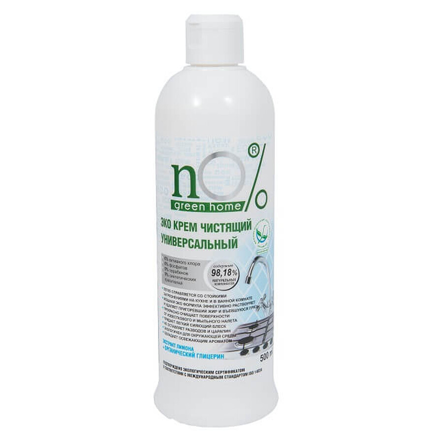 nO% Green Home Universele Reinigingscrème Citroen + Glycerine, 500ml