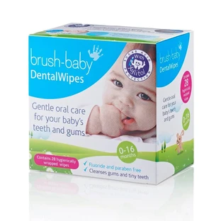 Feuchttücher für die Zahnfleischhygiene 0-16 Monate, 28 Stück, Brush Baby