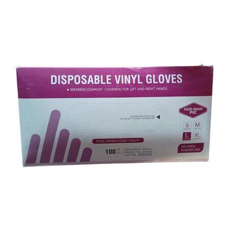 Vinyl handschoenen, maat M, 100 stuks