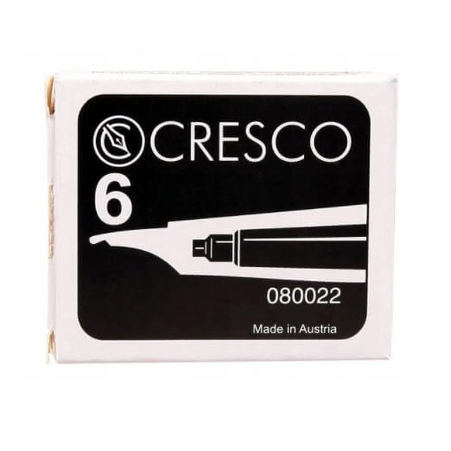 Pen cartridges, black, 6 pieces