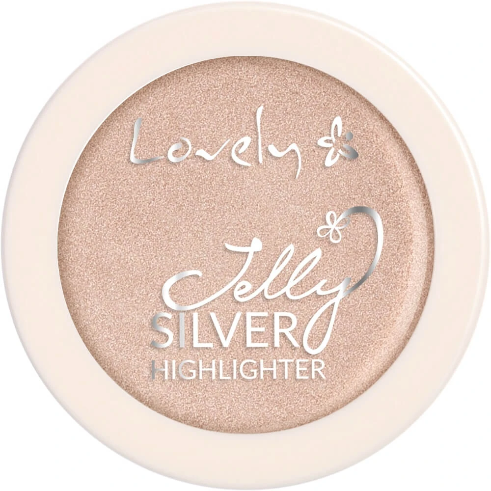 Mooie zilveren highlighter voor het gezicht