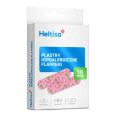 Heltiso hypoallergene flamingo pleisters, 10 stuks - Gaat lang mee!