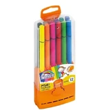 Tricolor markers, 12 colors