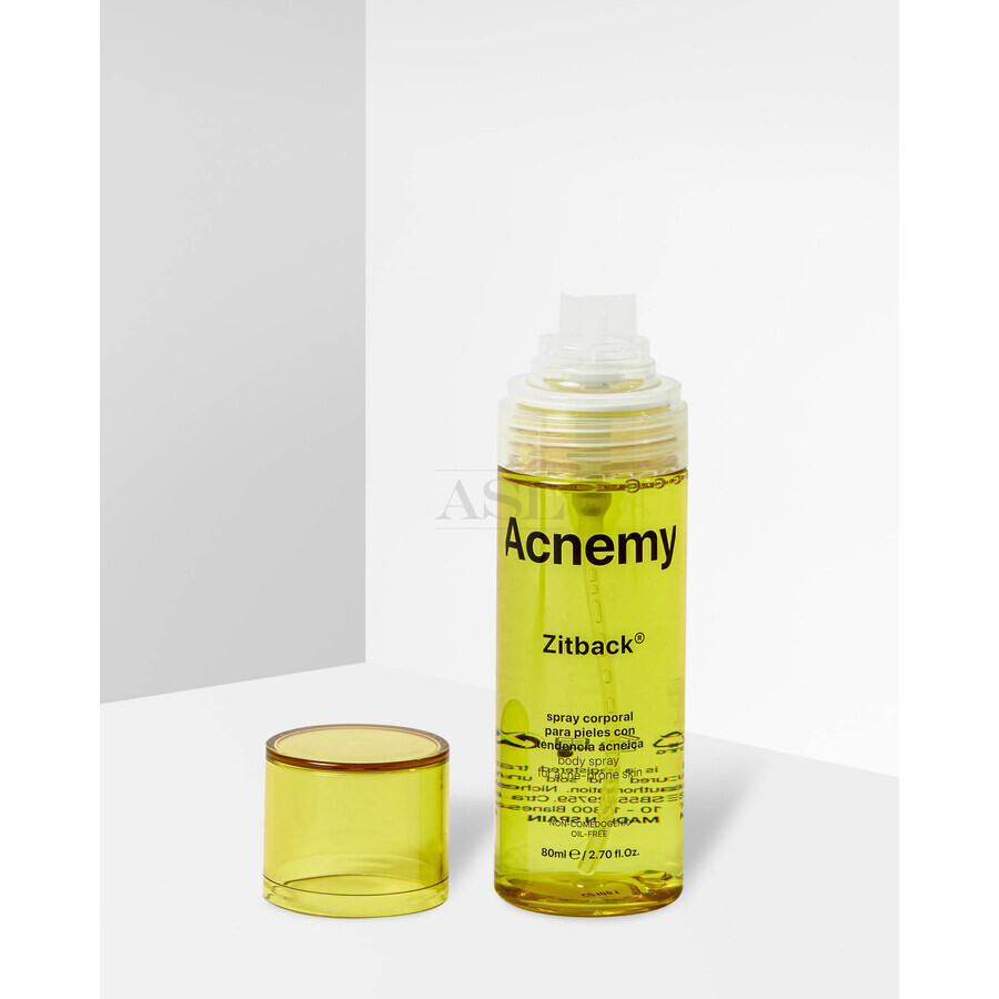 Spray corporel pour peaux acnéiques, ZITBACK, 80ml, Acnemy