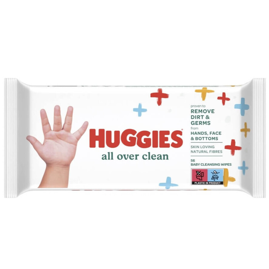 Huggies, All Over Clean, Șervețele, 56 bucăți