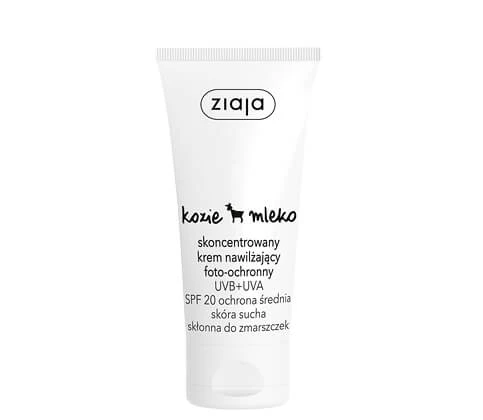 Ziaja Geitenmelk, geconcentreerde vochtinbrengende fotoprotectieve crème voor de droge huid, 50ml - Langhoudend!