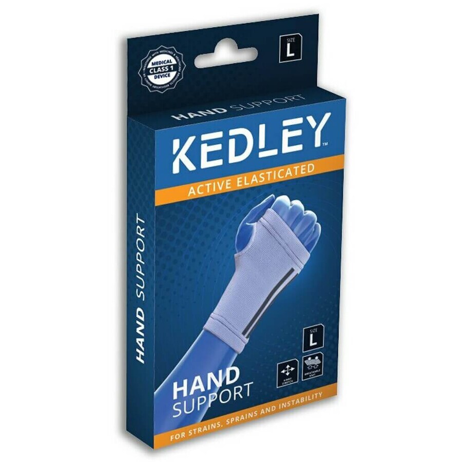 Elastische handsteun maat L, KED012, Kedley