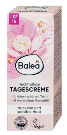Balea, Rijke dagcrème SPF15, 50ml