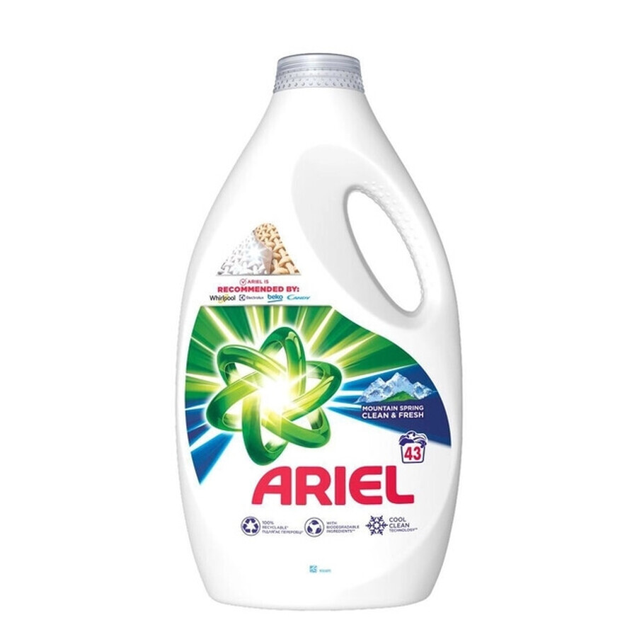 Lessive Ariel Mountain Spring, 2.15l