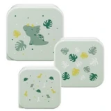 Babylove, Snack Pudka, Dino green, set of 3 pieces