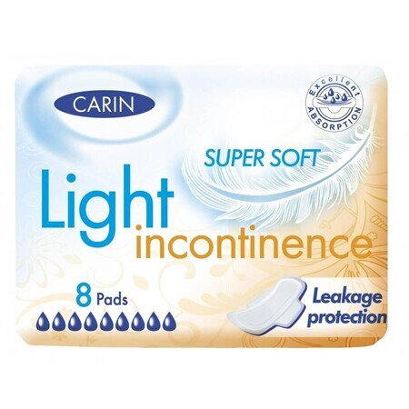 Inkontinenzeinlagen Carin Light Inkontinenz Super Soft, 8 Stück