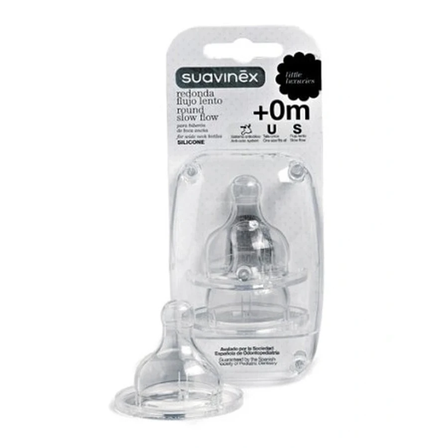 Suavinex, SX Pro +0m free flow bottle teats, 2 pieces