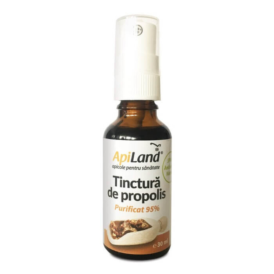 Teinture de propolis purifiée à 95% avec spray, 30 ml, Apiland