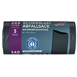 CleanPac, bolsa resistente de 240 l, 5 piezas