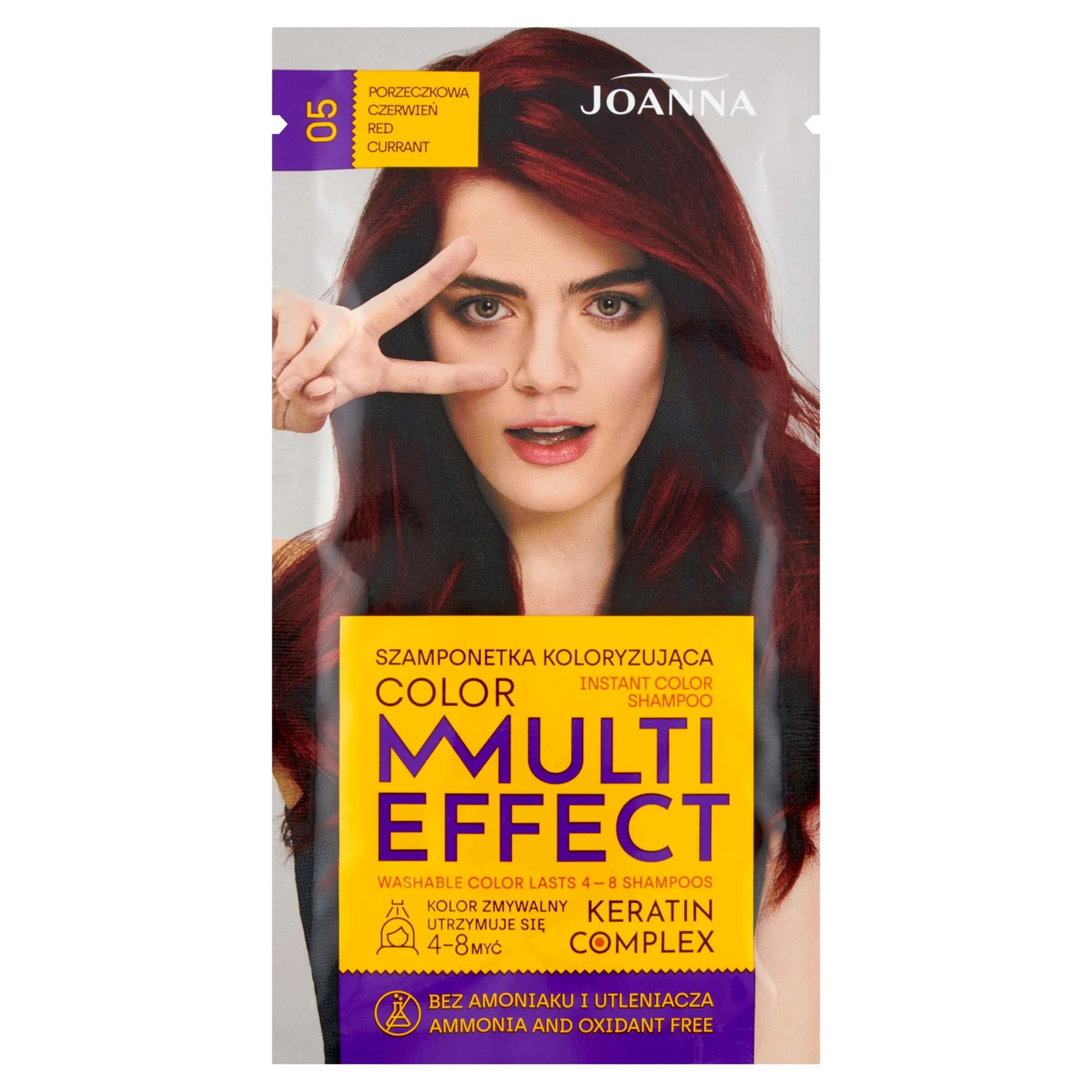 Shampoo Joanna Multi Effect Kleurshampoo 05 Krentenrood, 35g
