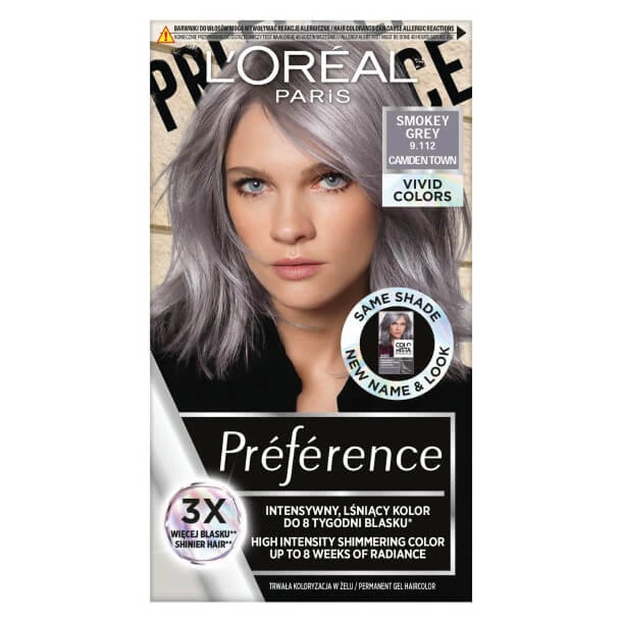 L'Oreal Paris Preference Vivid Colors Coloring Wax 9.112 Smokey Grey