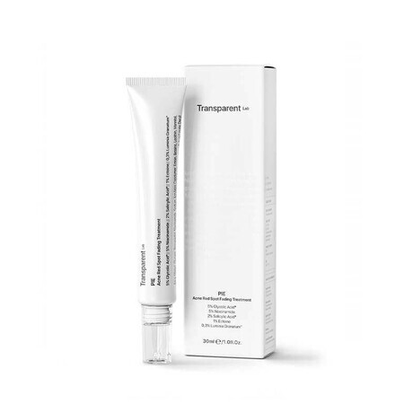 Trattamento locale per segni rossi post-acne con AHA, Niacinamide e BHA, 30ml, Transparent Lab