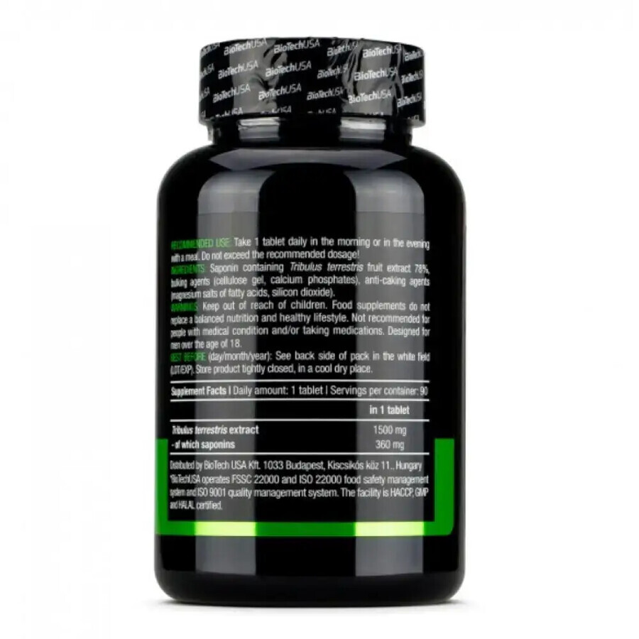 Tribulus Maximus 1500 mg, 90 compresse, Biotech USA