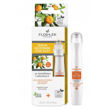 Floslek Pharma Suero para párpados y ojeras con vitamina C, 15 ml