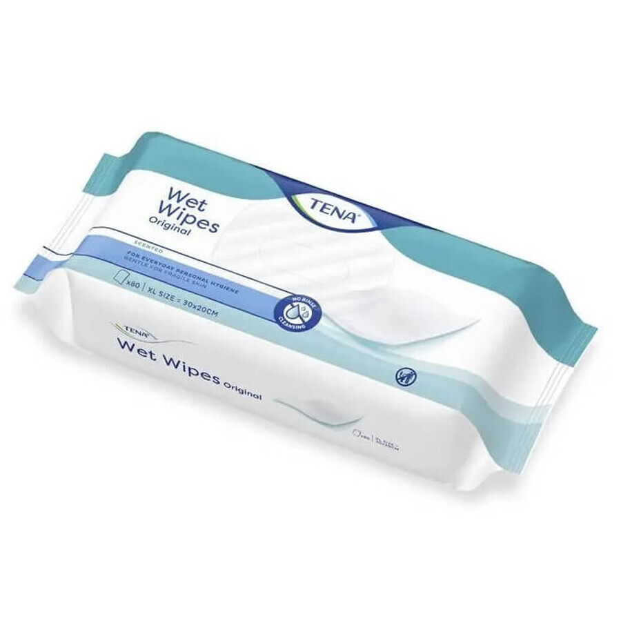 Tena Wet Wipes Original, vochtige doekjes, 80 stuks