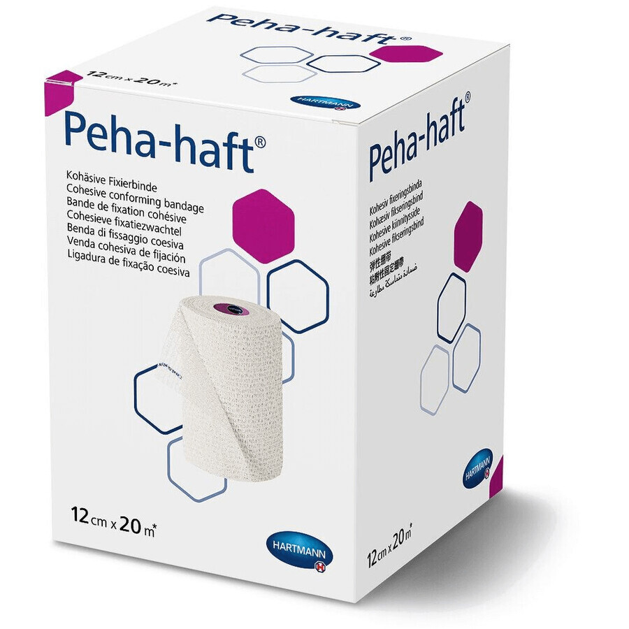 Peha-Haft elastische sluitband, 12 cm x 20 m, Hartmann