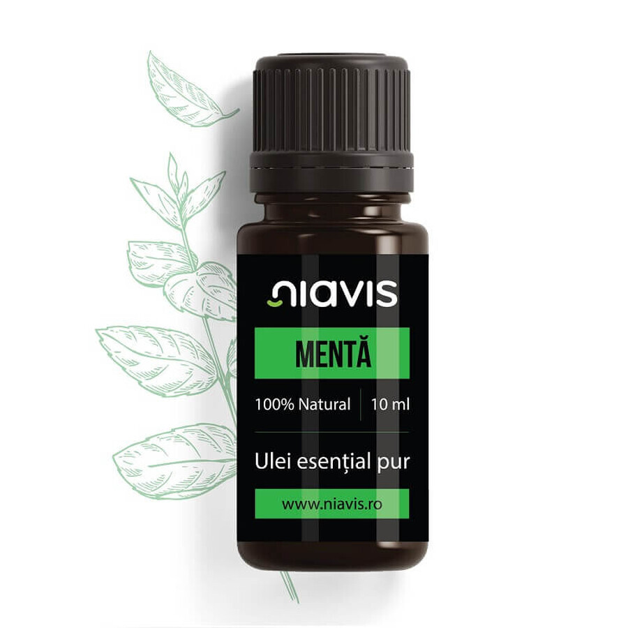 Huile essentielle de menthe poivrée, 10 ml, Niavis