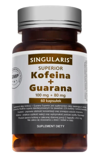 Singularis, Cafeïne + Guarana, 60 capsules