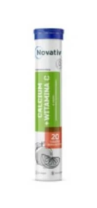 Novativ Calcium + Vitamine C, 20 bruistabletten