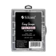 Silcare Easy Shape Polygel Moldes acrílicos transparentes de doble almendra, 100 piezas