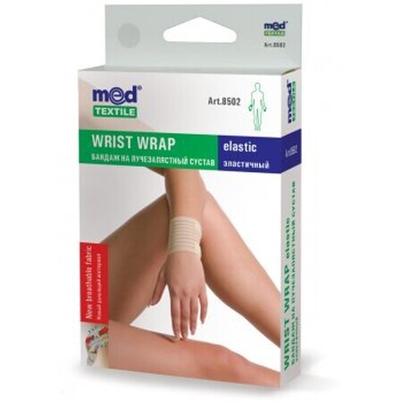 Elastische Handgelenkbandage, beige, Größe L/XL, 8505, Med Textile