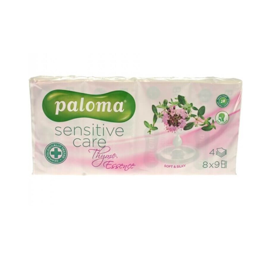 Paloma, 4-laagse papieren servetten, tijm, 8 stuks