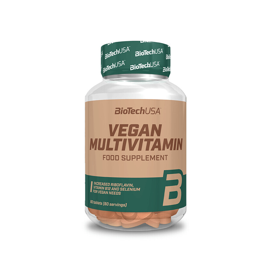 Multivitamine végétalienne, 60 comprimés, BioTech USA